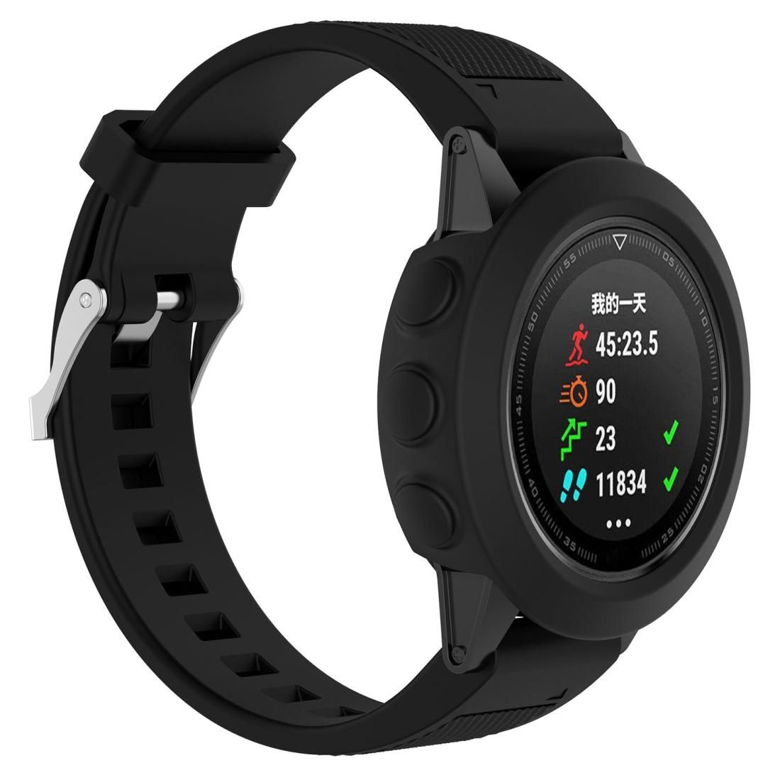 Smart Watch Silicone Protective Case, Host not Included for Garmin Fenix 5 (Black)