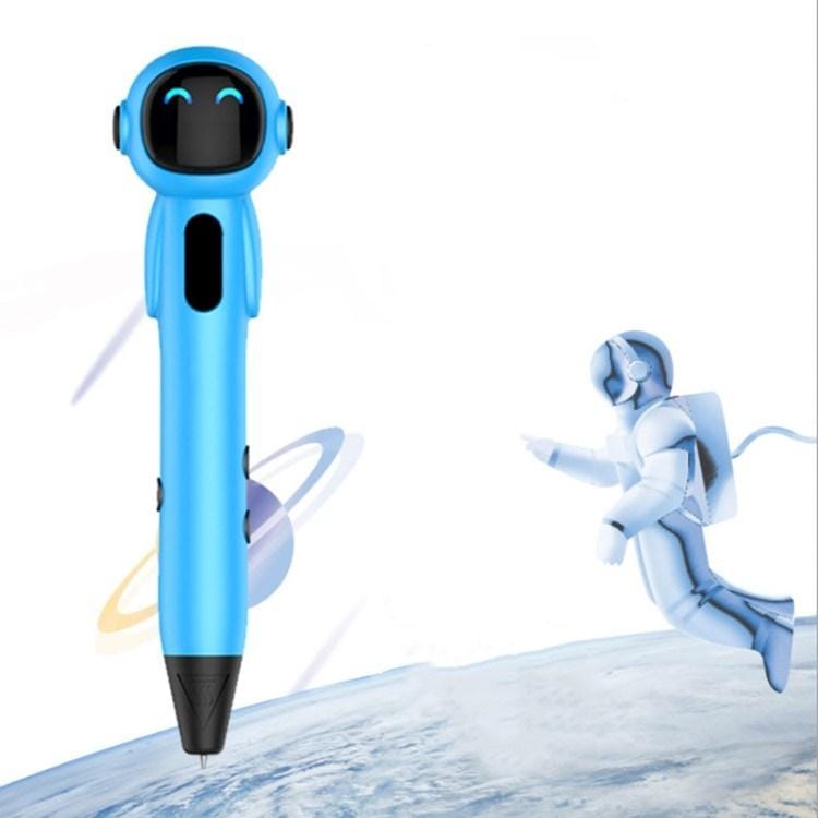 Astronaut 3D Printing Pen Low Temperature Intelligent Wireless Stereo Graffiti Painting Children 3D Brush, Battery Capacity:500 mAH (Blue)