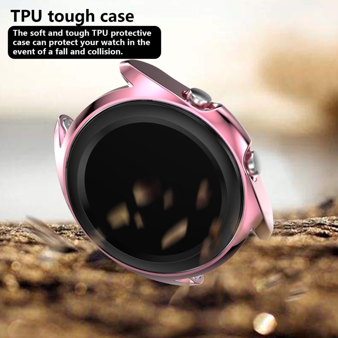 Electroplating Hollow Half-pack TPU Protective Case, Size:For Samsung Galaxy Watch 3 45mm (Transparent)