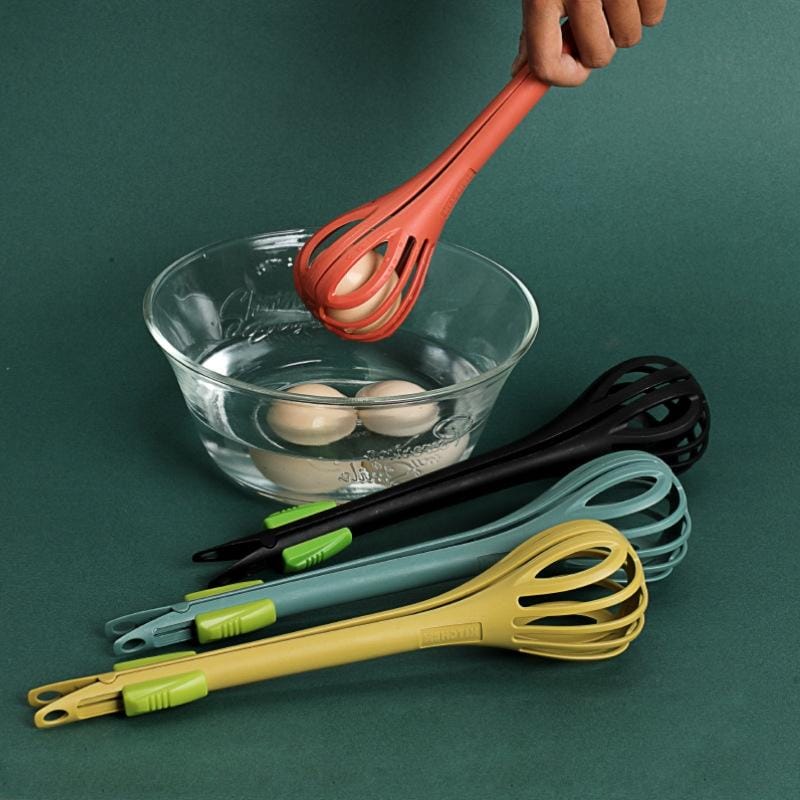 3 PCS Multifunctional Kitchen Whisk Hand Mixer Bread Clip Baking Supplies Random Colour Delivery