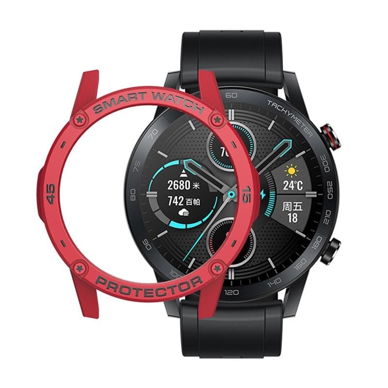 For Huawei Honor Magic 2 46mm Smart Watch TPU Protective Case, Color:Red+Black