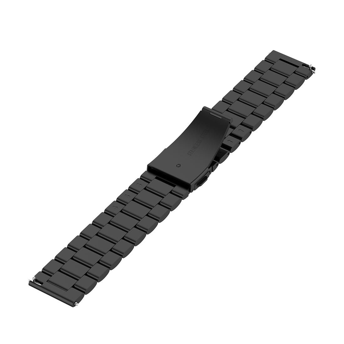 18mm Steel Wrist Strap Watch Band for Fossil Female Sport / Charter HR / Gen 4 Q Venture HR (Black)