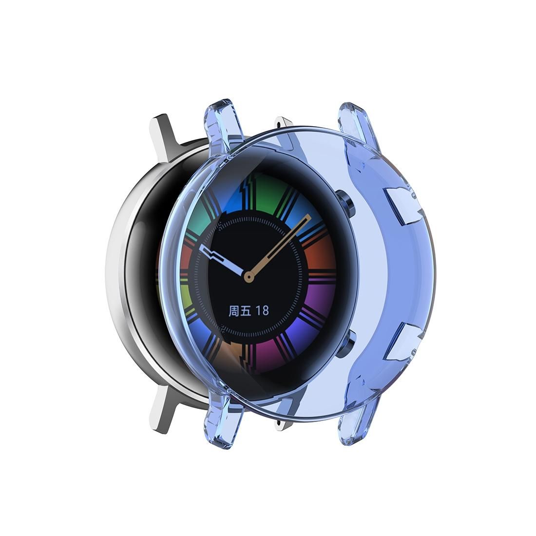 For Huawei Watch GT2 42mm Full Coverage Watch Protective Case with Screen (Transparent Blue)