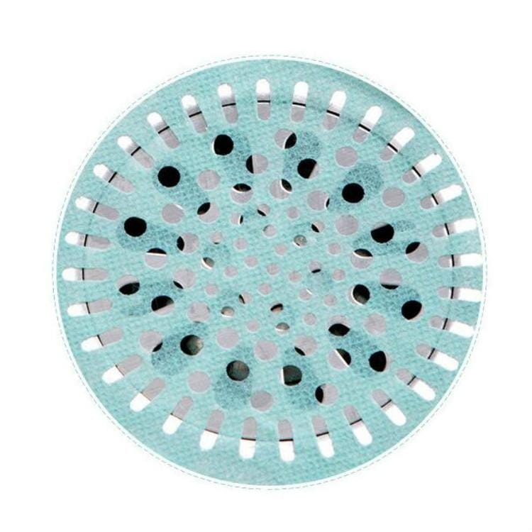 100 PCS Disposable Hair Anti-blocking Floor Drain Pool Filter Sewer Hair Filter Sticker, Specification:10cm (Green)