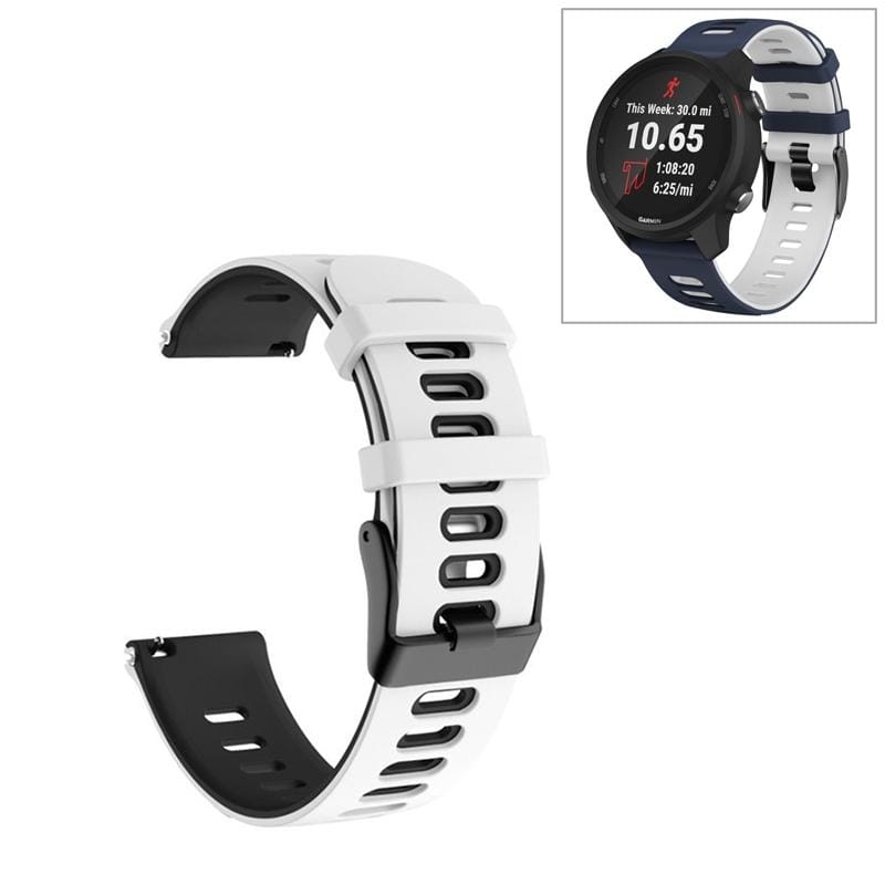 22mm For Huawei Watch GT2e 46mm Silicone Wrist Strap (White+Black)