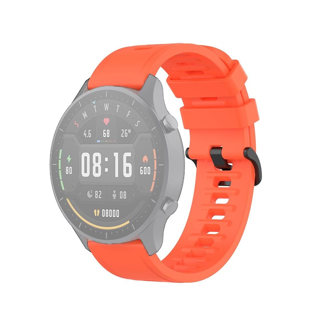 For Xiaomi Watch Color 22mm Quick Release Clasp Silicone Wrist Strap Watchband (Red Orange)