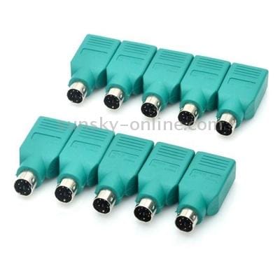 10 pcs USB Female to PS Male Convertor Plug