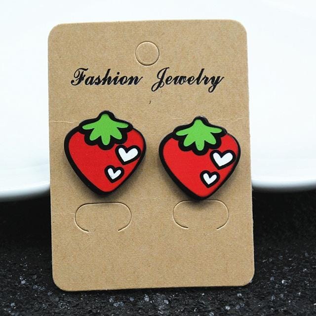 Creative Fruit Plant Mini Cartoon Small Earrings (e098-8)