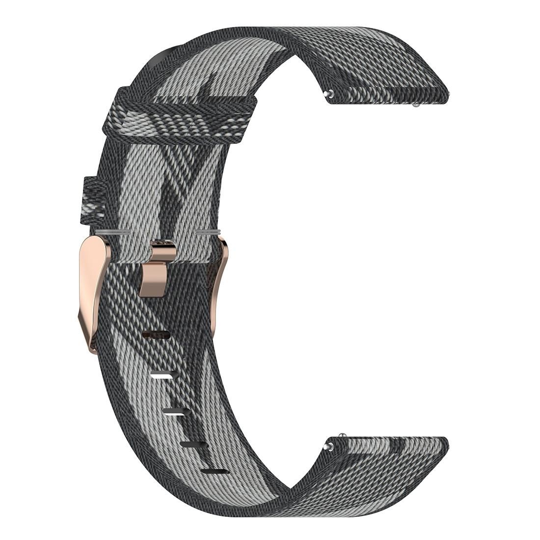 22mm Stripe Weave Nylon Wrist Strap Watch Band for Huawei GT / GT2 46mm, Honor Magic Watch 2 46mm / Magic (Grey)