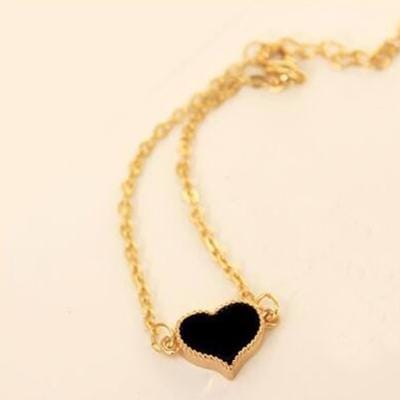 3 PCS Women Fashion Heart Bracelet Jewelry (Black)