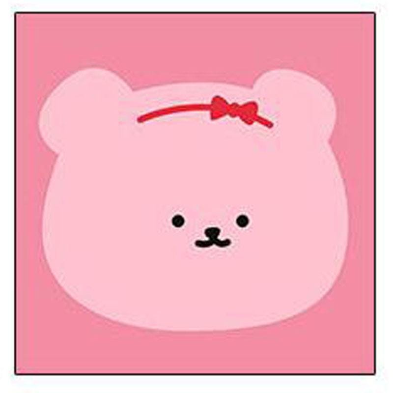 2 PCS Cute Bear Candy Strawberry Note Book Message Note (Pink)