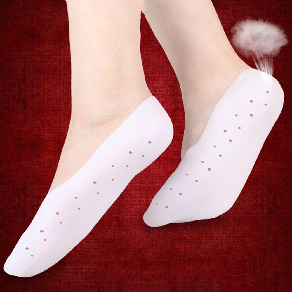 1Pair Soft Silicone Moisturizing Gel Heel Socks Cracked Foot