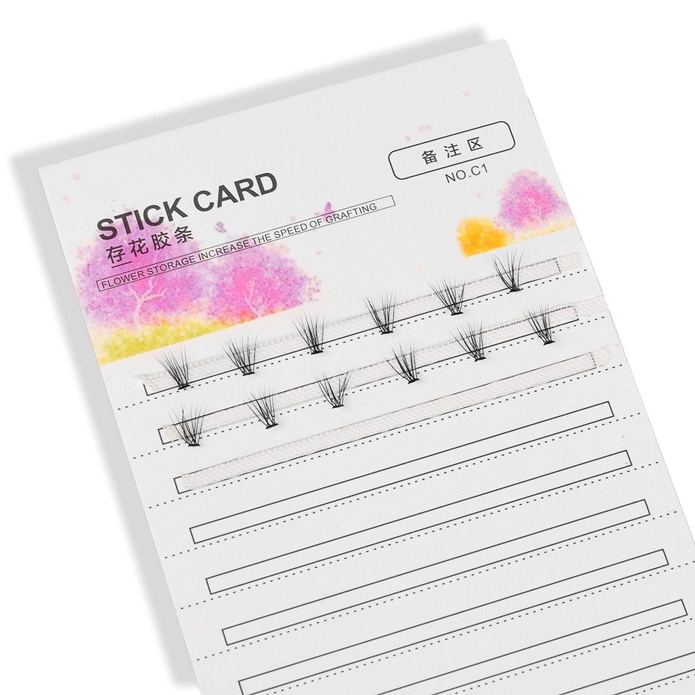 10pcs False Lashes Grafting Stick Card with Adhesive Tape