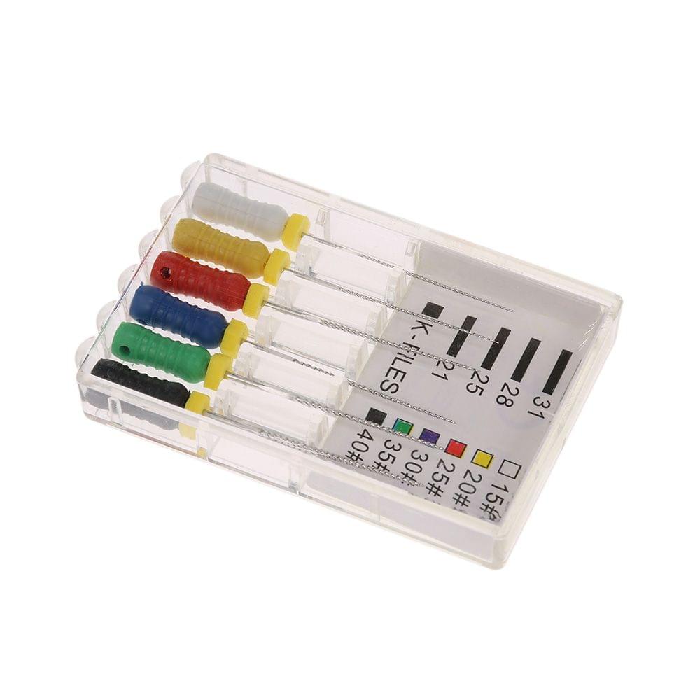 6PCS K-type File Endodontic Root Canal Manual K-Files - 15-40