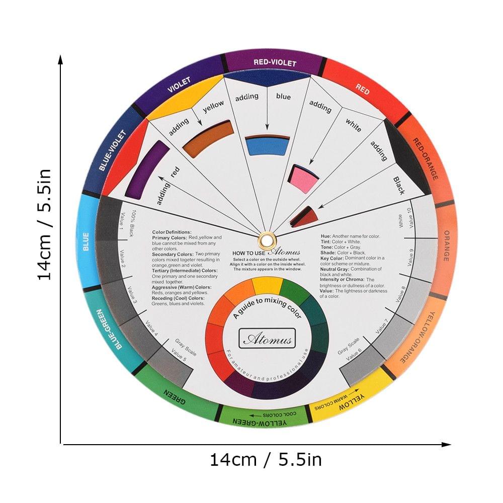 Color Wheel Mixing Guide Tattoo Motor Tattoo Needle LED - UK Plug