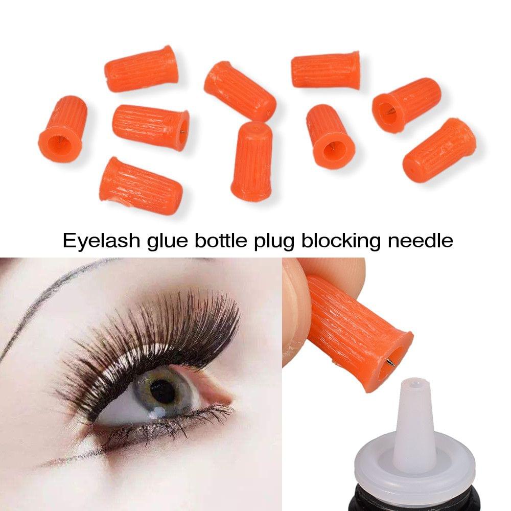 10pcs Eyelash Glue Bottle Plug Blocking Needle Eyelash