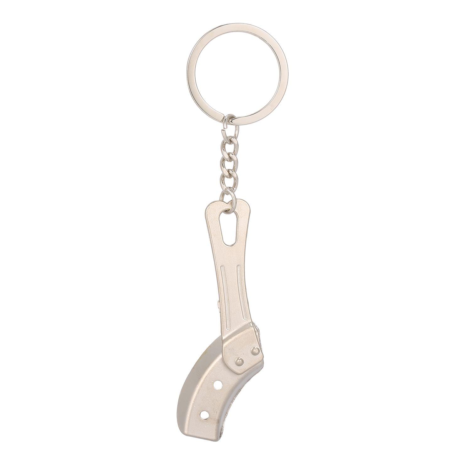 Denture-shaped Key Chain Dental Theme Stainless Steel Key - Denture-shaped