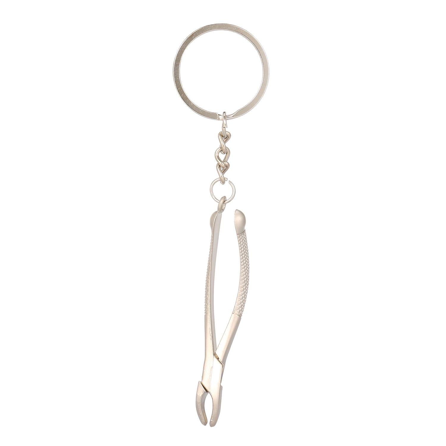 Dental Forcep-shaped Key Chain Dental Theme Stainless Steel - Dental Forcep-shaped