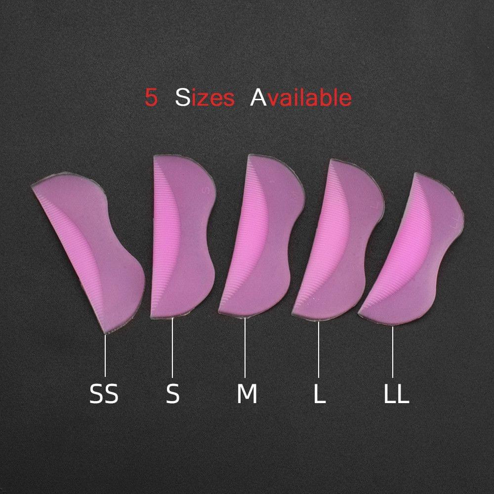 5Pairs Silicone Pads 5 Different Sizes Eyelash Perming