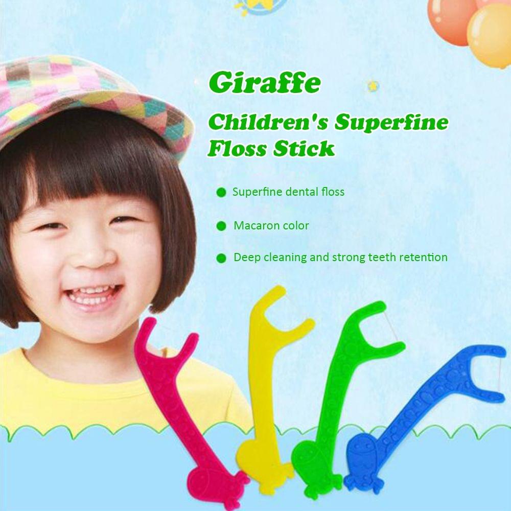 60PCS Disposable Dental Floss for Children Teeth Floss Picks