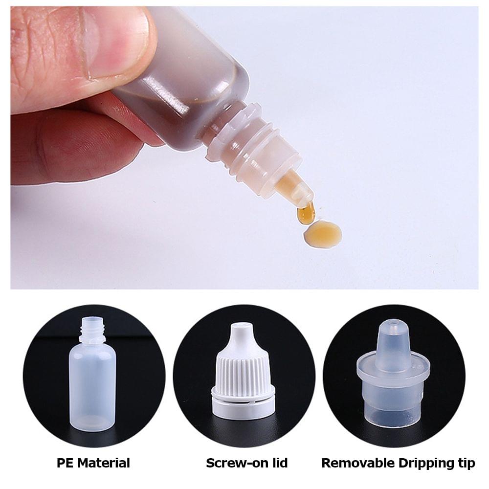 10Pcs 30ml Empty Refillable Plastic Squeezable Dropper - 30ml