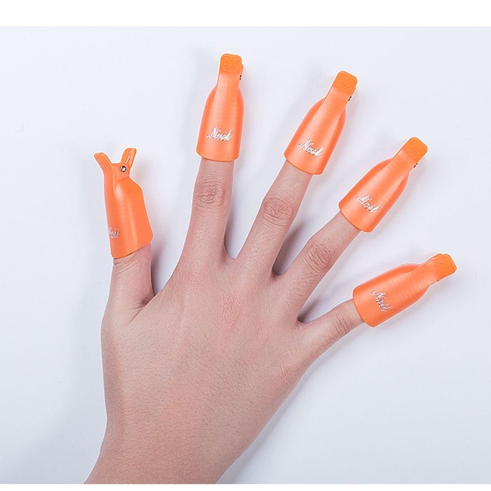 50 / 100 PCS Plastic Acrylic Nail Polish Gel Remover Clips - 50pcs