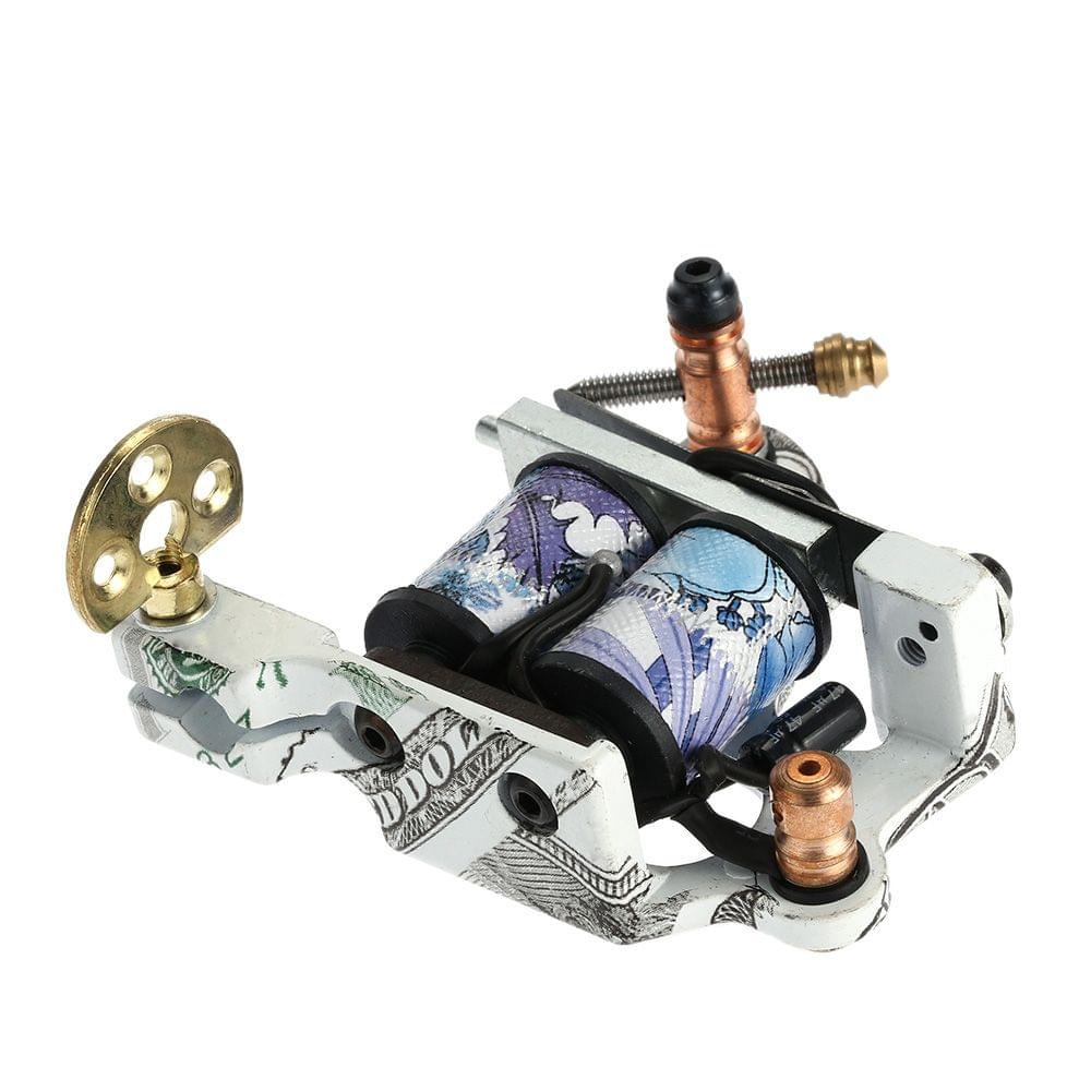 New Pro Tattoo Machine Shader Liner 10 Wrap Coils Tattoo