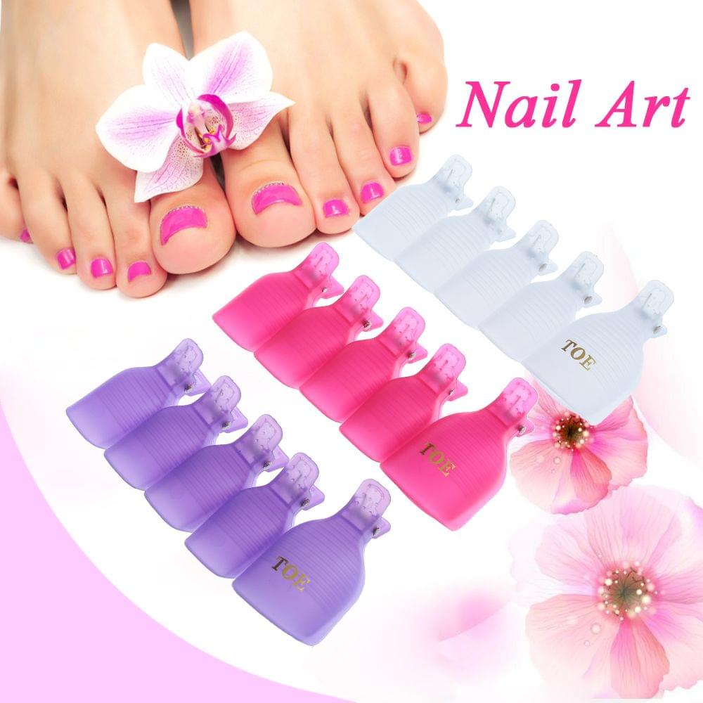 5Pcs UV Gel Nail Removers Soaker Caps Nail Polish Soak Off