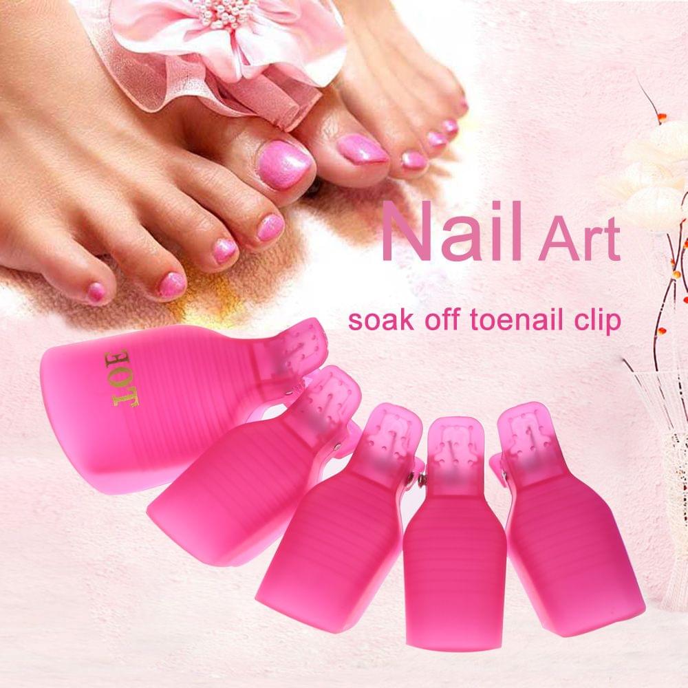 5Pcs UV Gel Nail Removers Soaker Caps Nail Polish Soak Off