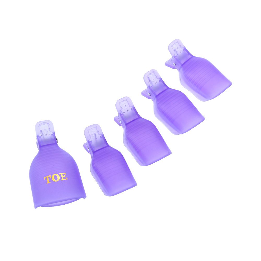 5Pcs UV Gel Nail Removers Soaker Caps Nail Polish Soak Off