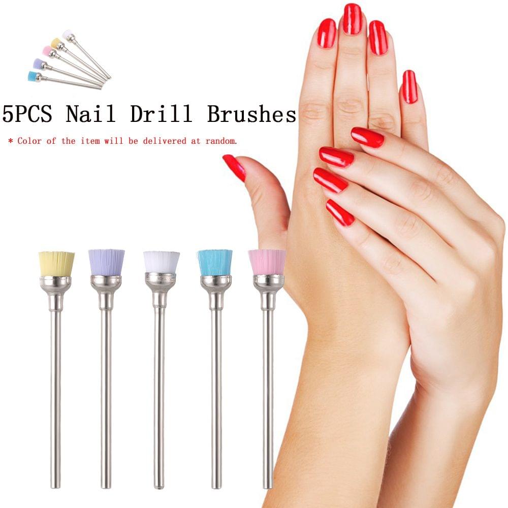 5pcs Mix color Nail Drill Cleaning Brush Electric 2.35mm