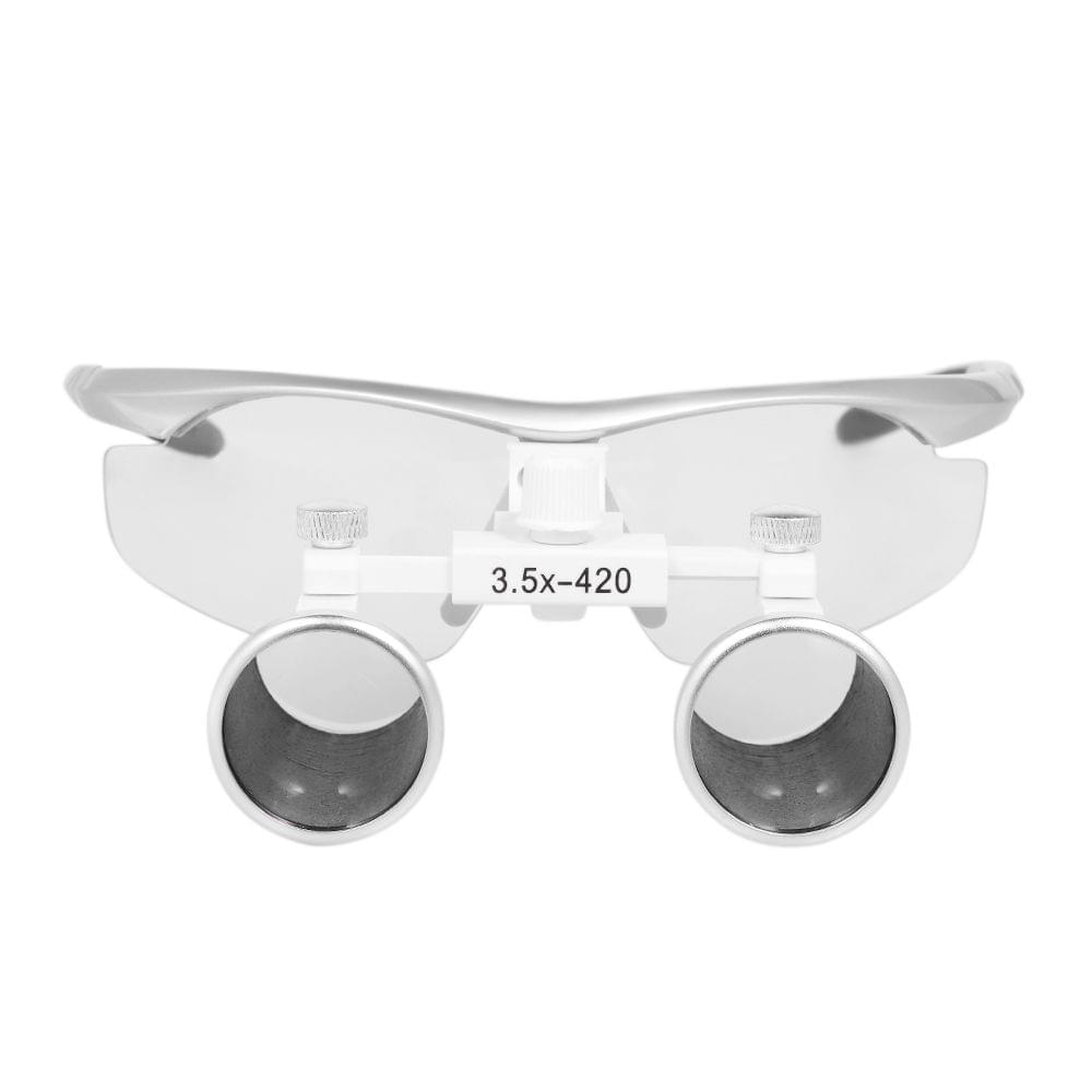 3.5*420mm Dental Binocular Loupes Magnifier Portable LED - EU Plug