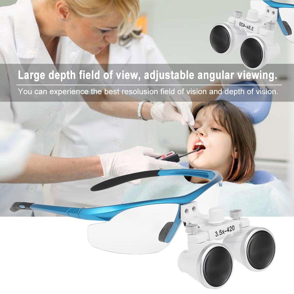 Dental Binocular Loupes 3.5X 420mm Dental Magnifier Optical