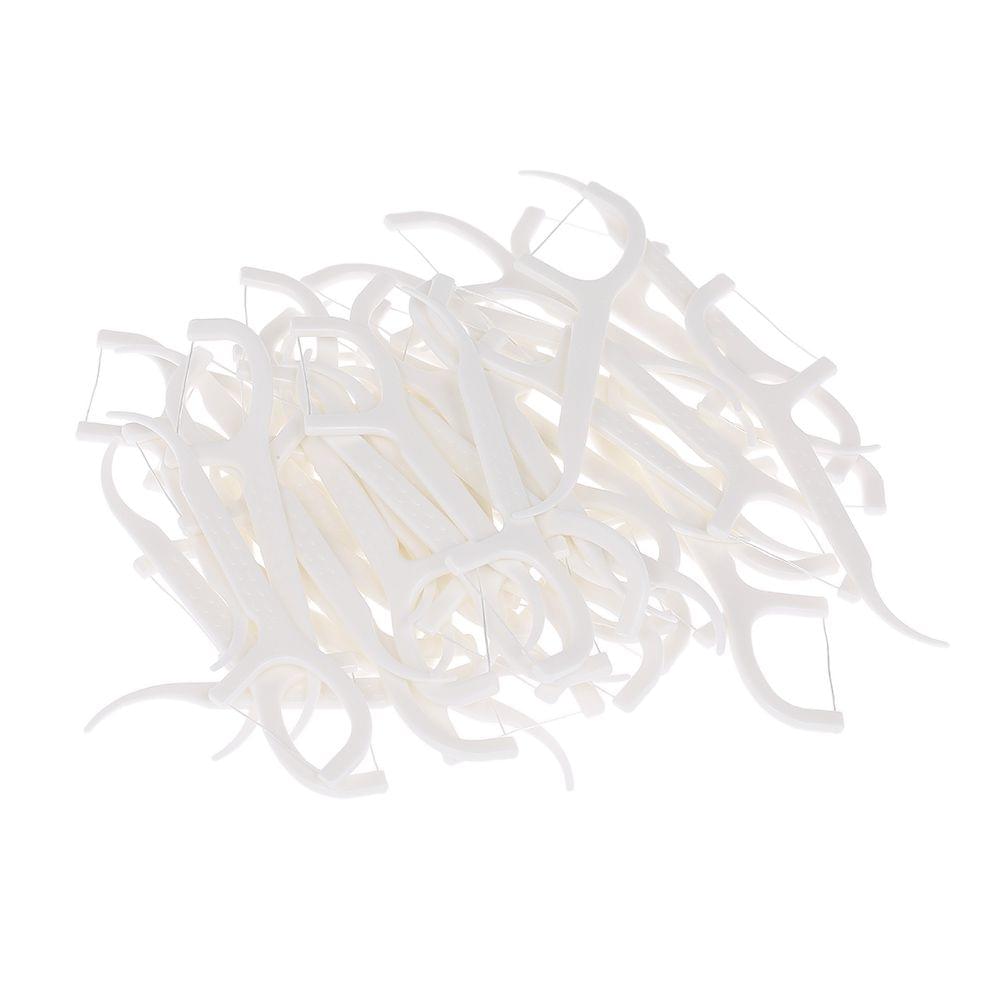 50Pcs/ Box Dental Floss Picks Disposable Inter-dental Brush