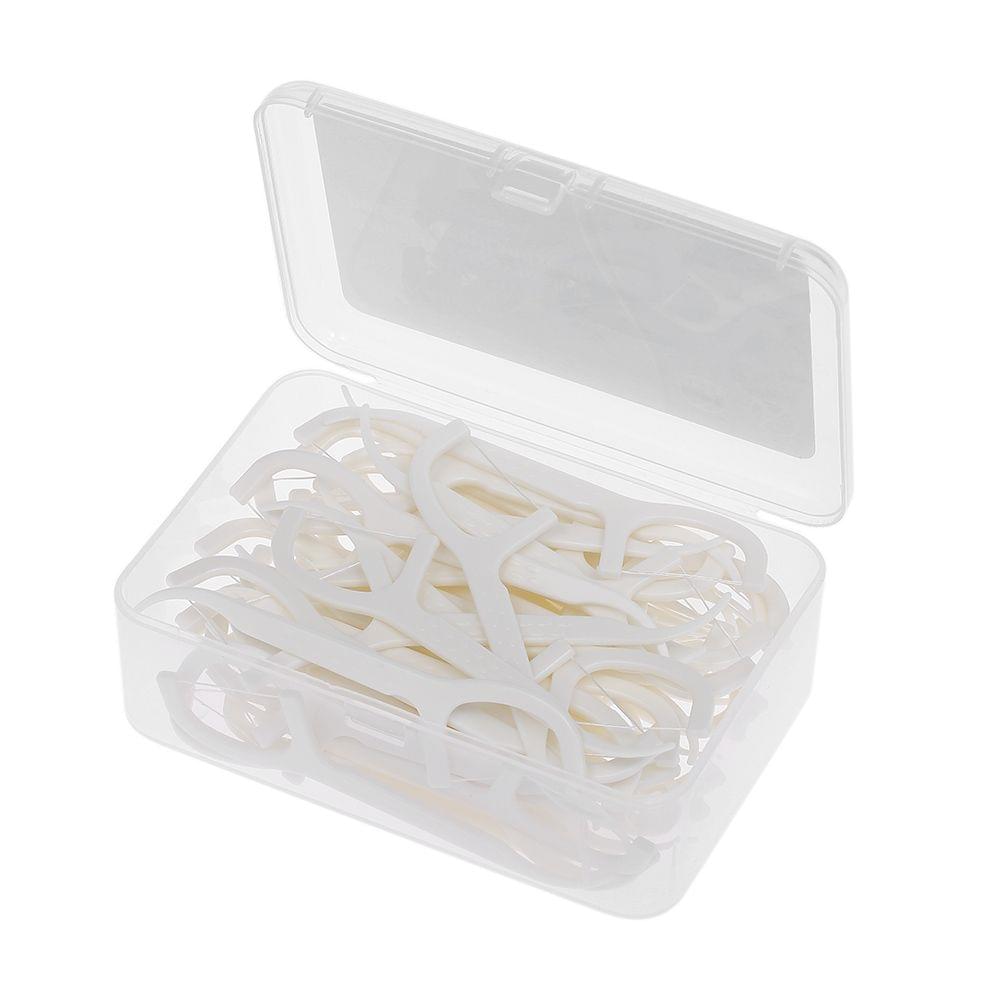 50Pcs/ Box Dental Floss Picks Disposable Inter-dental Brush