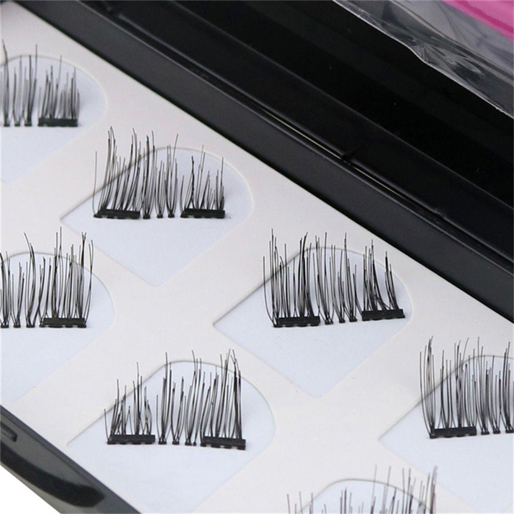 Fashion Magnetic Lashes Reusable 3D False Eyelashes Tweezers