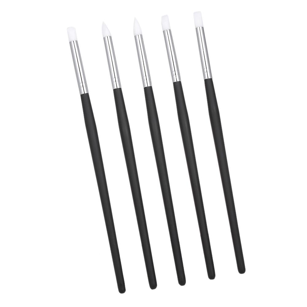 5 Pcs Dental Silicone Brush Pens Dental Shaping Tooth Tool (White)