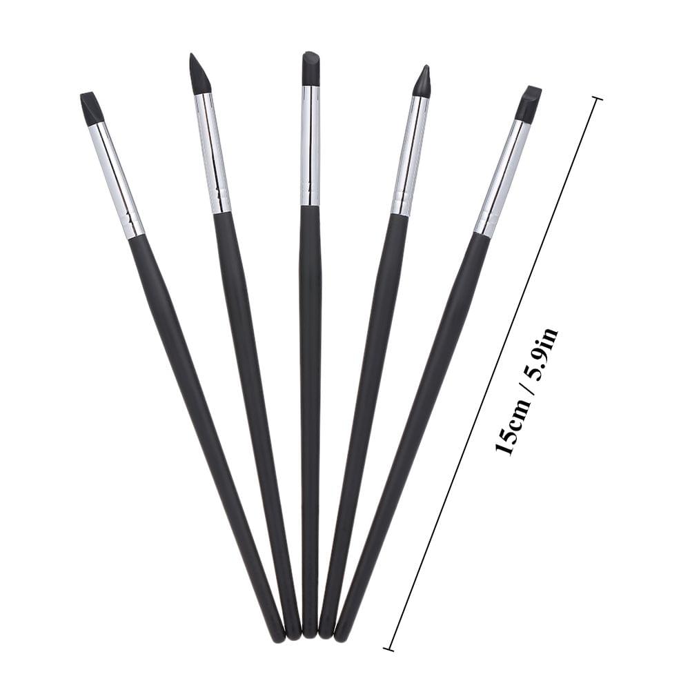 5 Pcs Dental Silicone Brush Pens Dental Shaping Tooth Tool (White)