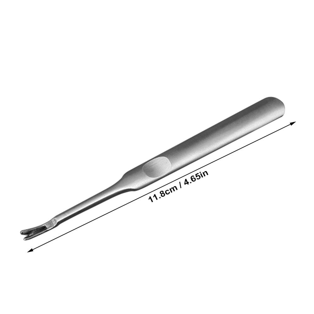 2Pcs Stainless Steel Double-ended Nail Pusher & Nail Cuticle