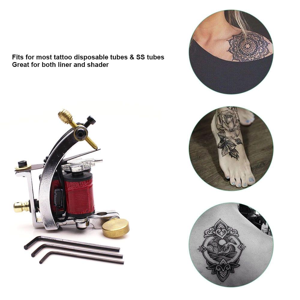 Tattoo Machine 10 Wraps Coil Professional Tattoo Gun Machine