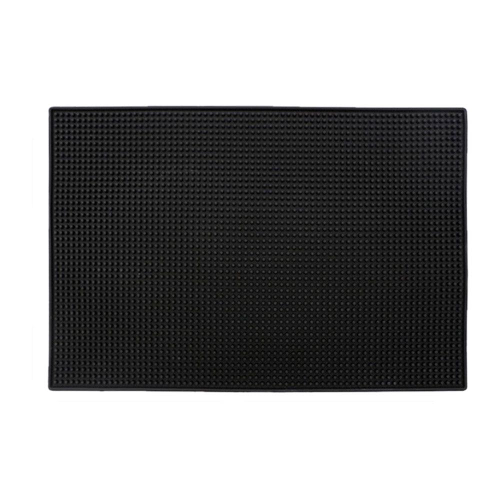 Black Flexible PU Nonslip Salon Mat Heat Resistant Mat for