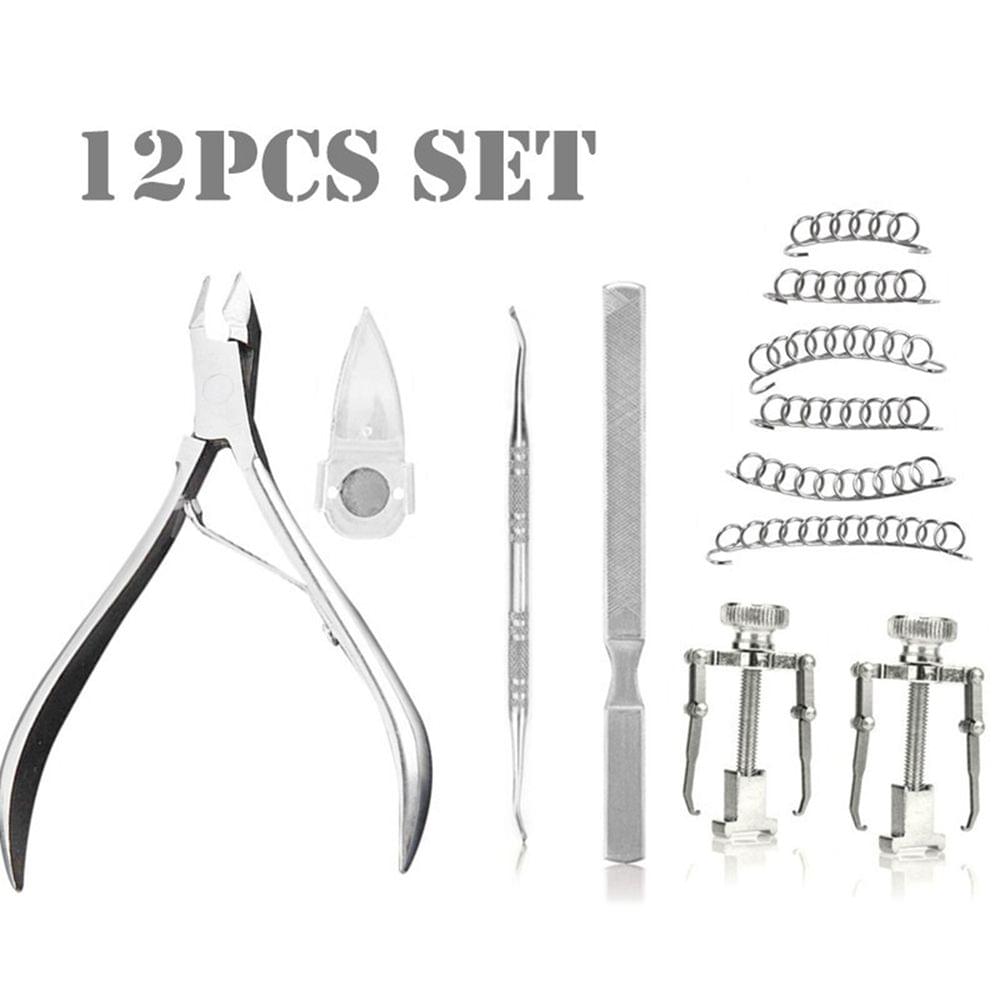 Stainless Steel Toenail Correction Tool Set Ingrown Toenail - 12