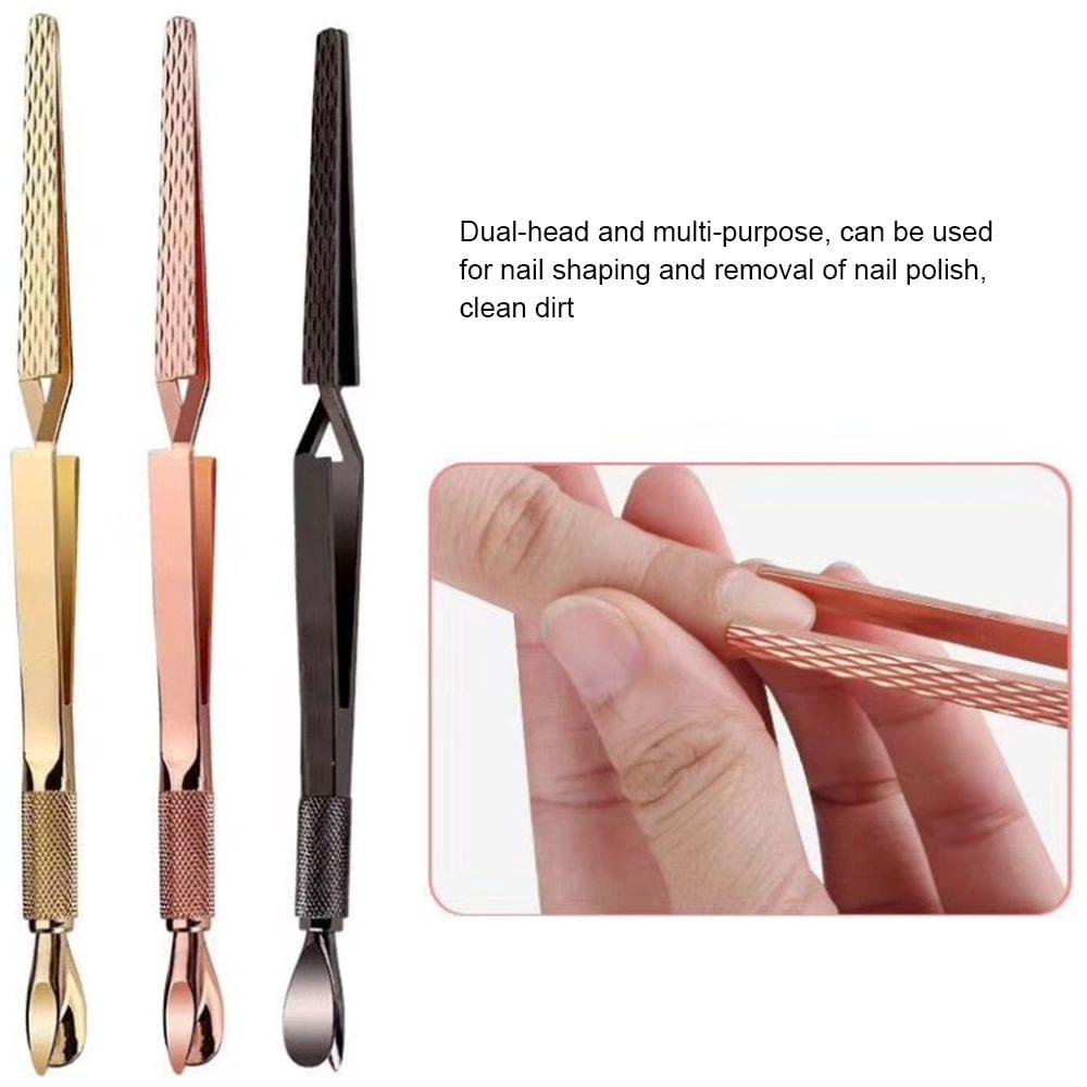 Dual-end Nail Art Shaping Tweezers Nail Cuticle Remover