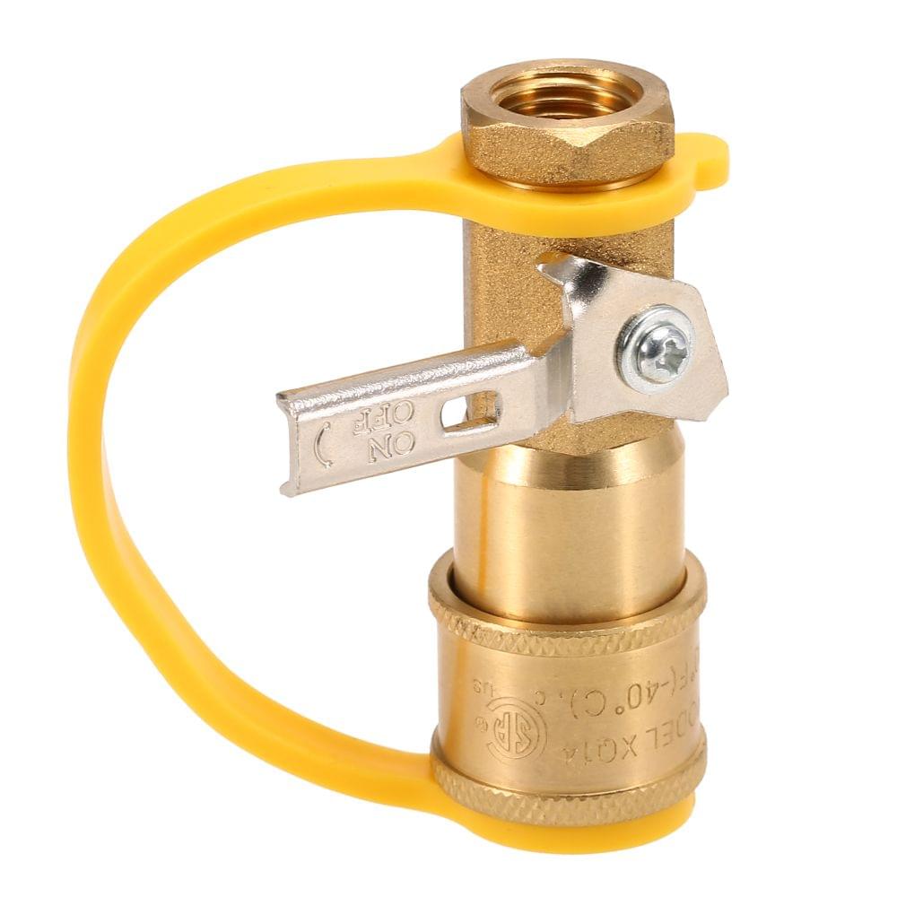 Solid Brass 1/4'' RV Propane Connect Adapter Propane/Natural - 3