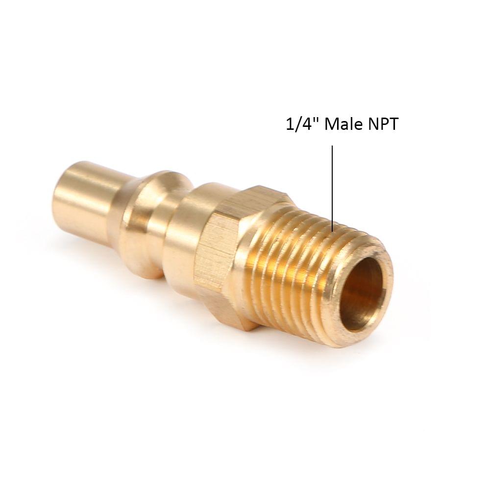 Solid Brass 1/4'' RV Propane Connect Adapter Propane/Natural - 3