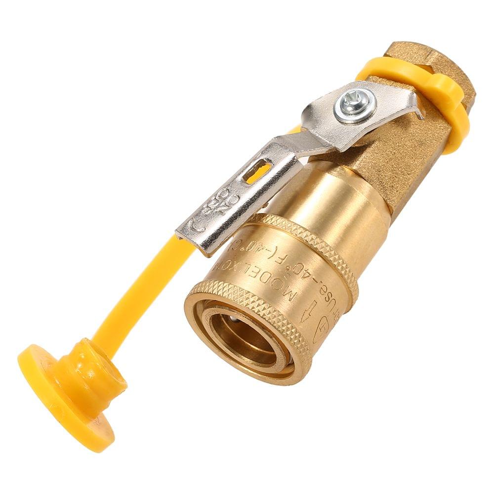 Solid Brass 1/4'' RV Propane Connect Adapter Propane/Natural - 3