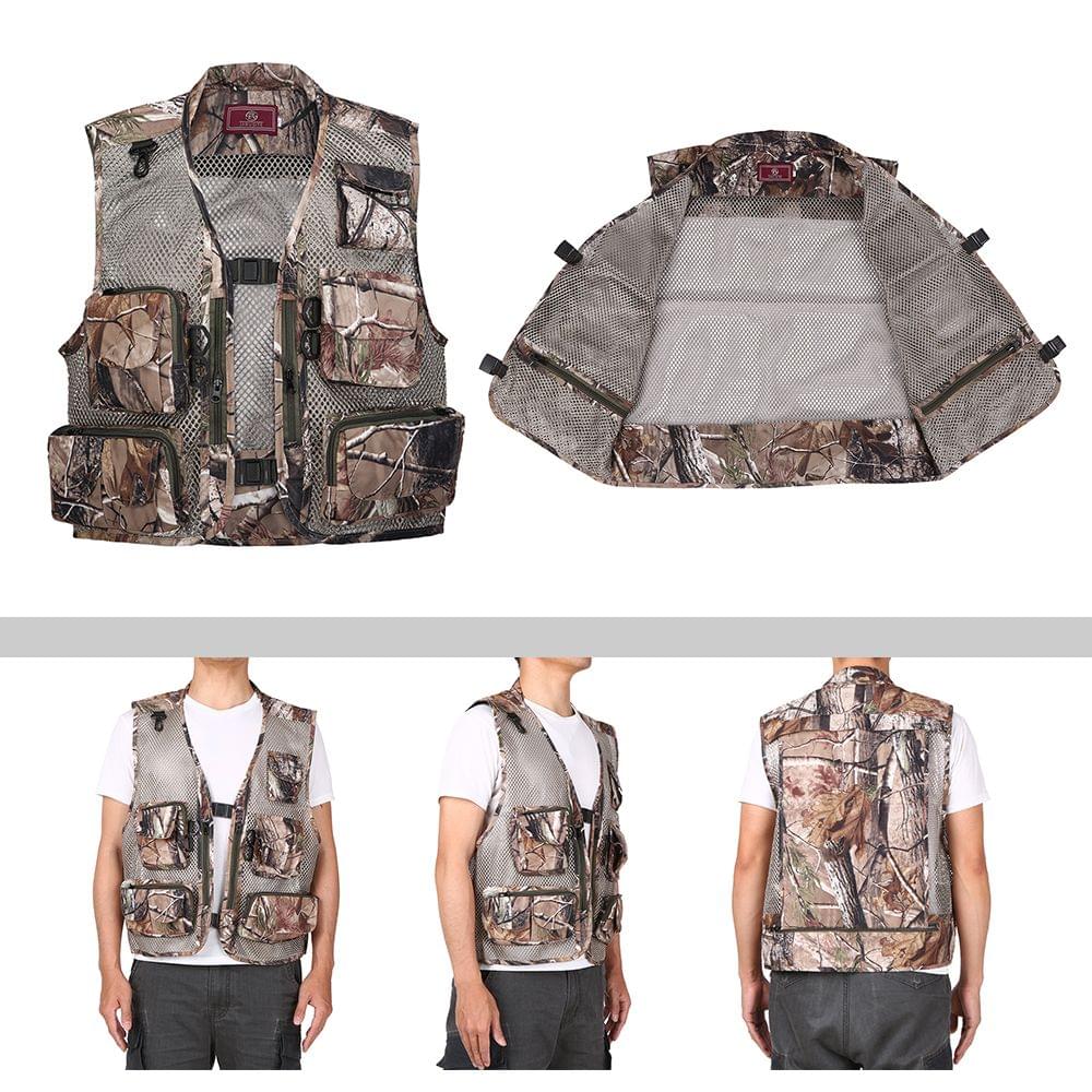Fishing Photography Vest Summer Multi Pockets Mesh Jackets - XXXL