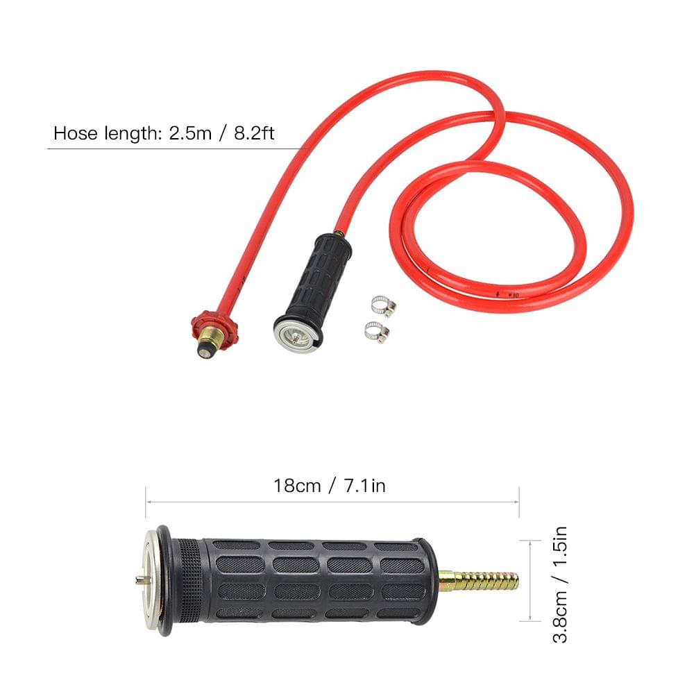 Liquefied Gas Stove Adapter Converter with 2.5m Hose for