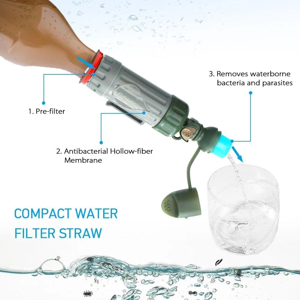 Multiple Fuction Water Purifier Portable Water Filter Straw - 1000ML