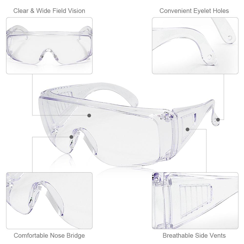 Safety Glasses Adults Personal Protective Eyewear with Clear
